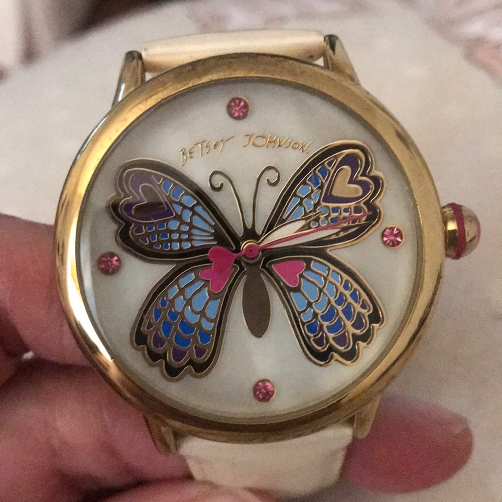 Betsy Johnson watch with leather band